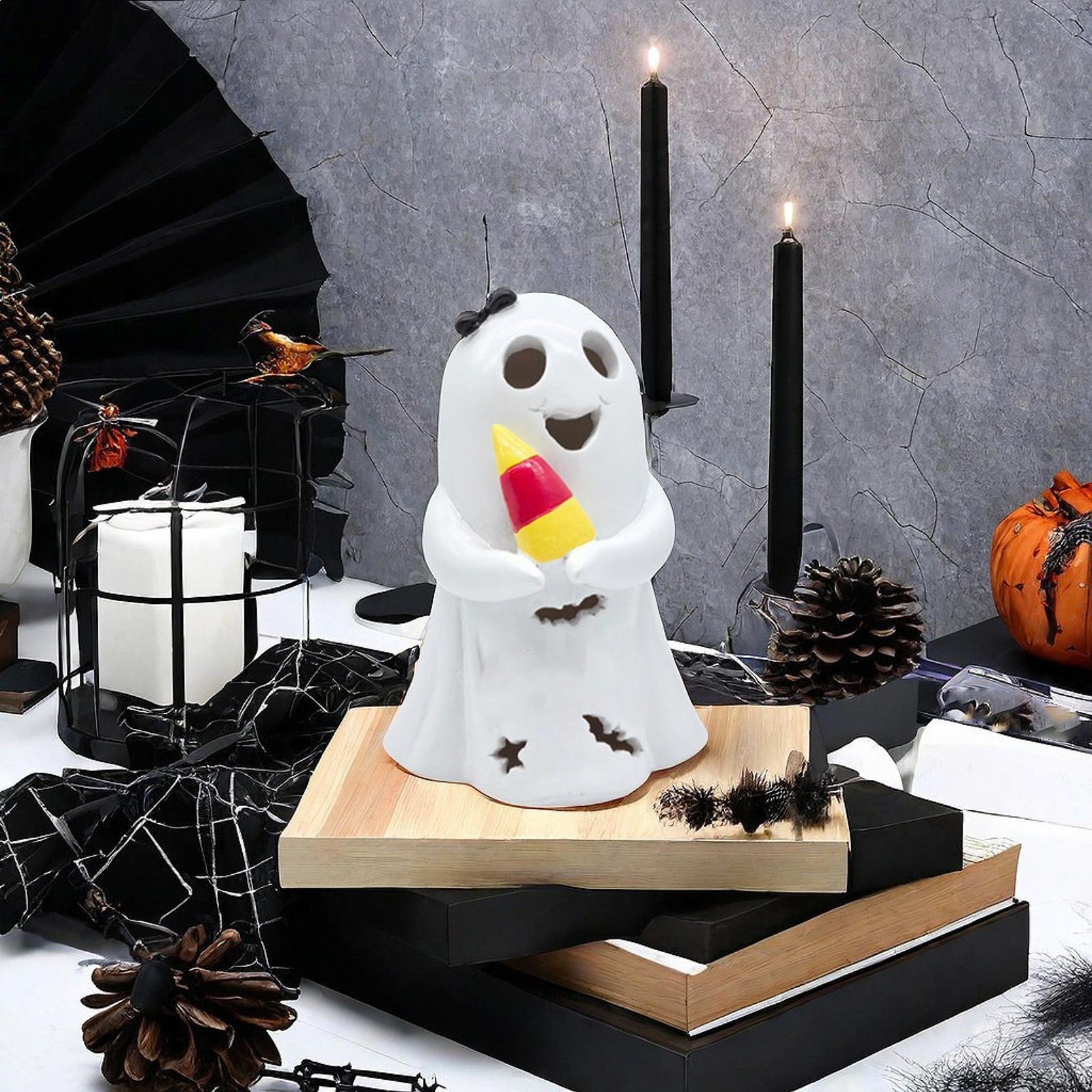 

Cute WhiteGhost Halloween Party Decorations, Desktop Ornaments, Study Decoration, Resin Handicrafts, Small Ornaments One Size