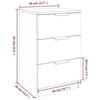 VidaXL Bedside Table Sonoma Grey 40x36x65 Cm 817053