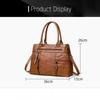 Large Capacity Shoulder Bag Soft Leather Boston Bag Casual Underarm Bag  Female
