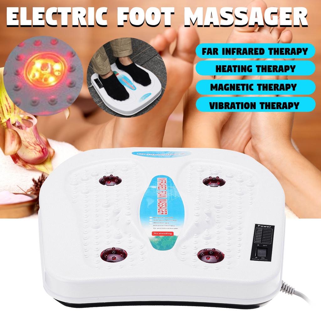 220V Electric Infrared Vibrator Foot Massager Infrared Acupuncture Heat Therapy Relaxing Fatigue Kneading Massager