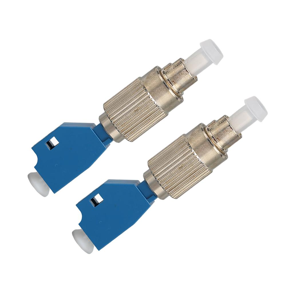 2 Pcs Fiber Adapter High Accuracy FC Male to LC Female Hybrid Optical Fiber Convertor Compatible with Visual Fault
