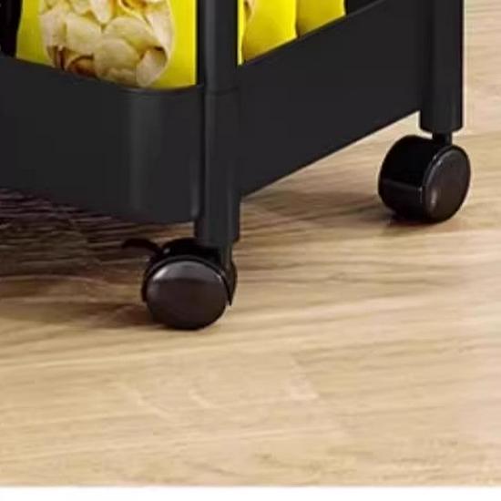 Compact Multi-Layer Mobile Storage Rack for Kitchen, Bathroom, or Bedroom