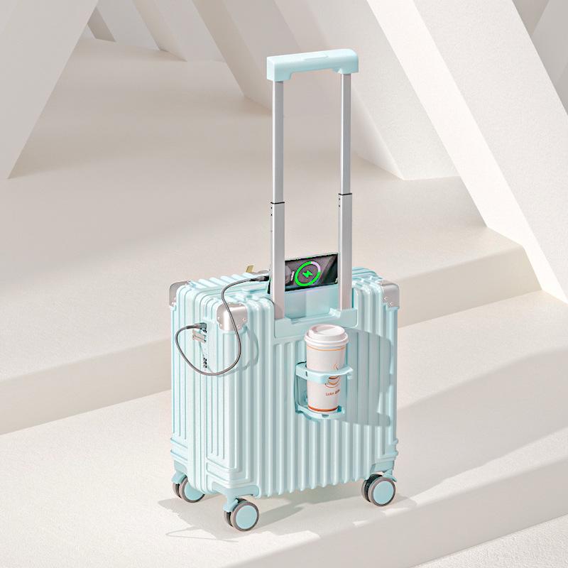 Lightweight Mini Trolley Suitcase with Combination Lock, 18-20 Inch - Ideal for Students and Kids.