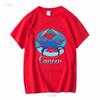 Cancer Astrology Zodiac Horoscope Sign T Shirt Long Or Short Sleeves Vintage Washed Stylish Versatile Streetwear Homme