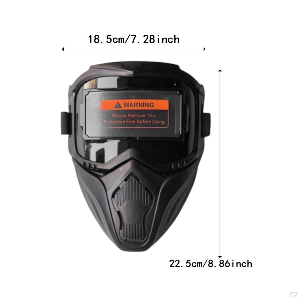 Automatic Variable Light Welding Mask Removable Adjustable Full Face Cover for TIG Mig ARC Black