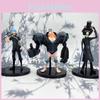 Anime Handicraft Model Golden City Movie Edition Black Clothes Straw Hat Team 9 Full Set Luffy Zoro Pvc Figures