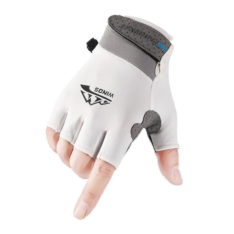 Breathable Summer Two-Finger Fishing Gloves - Unisex, Thin, Anti-Slip, for Outdoor Activities