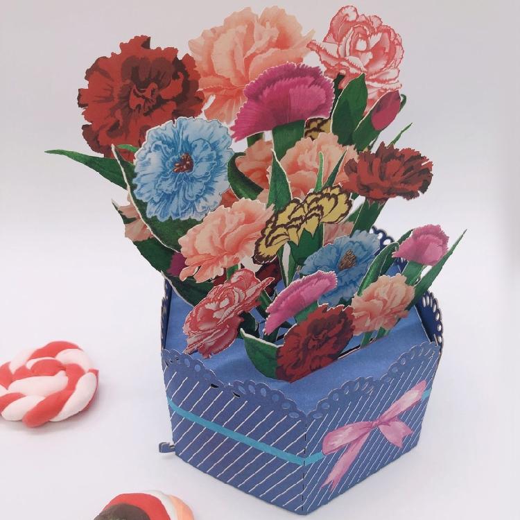 Delicate Handmade 3D Floral Popup Greeting Card Suitable For Various Celebration