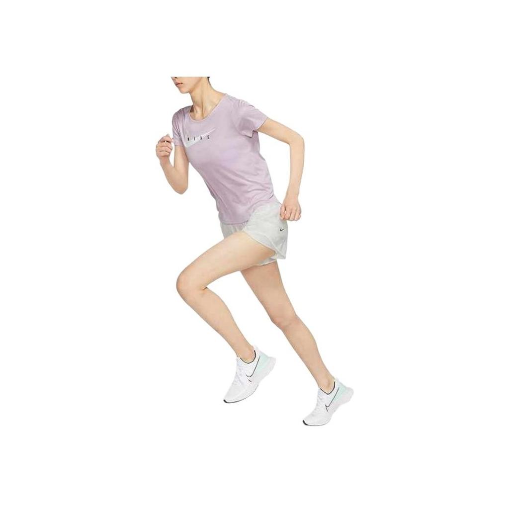 Nike Swoosh Dri-Fit Quick-Dry Breathable Fashion Short Sleeve T-Shirt Women Tops Light-Purple DN4557-576