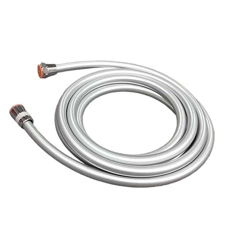 

Handheld Shower Head Hose Universal Flexible Anti Winding Explosion-proof Water Tube Bathroom Faucet Extension Pipe Silver 1.5M 150cm