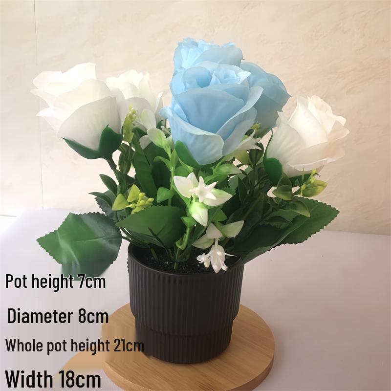 Small Silk Carnation Decorative Flower In Pot for Living Room, Coffee Table, or Dining Table Arrangement