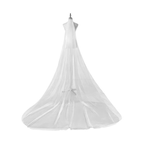 Bridal Veil with Hair Comb Double Layer Long Style Scalp-friendly Wedding Veil Soft Drooping Bridal Veil