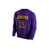 Jordan NBA Los Angeles Lakers Alphanumerisches Rundhals-Sweatshirt mit Fleecefutter Herren Sweatshirt Lila DR2409-508