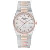Zeus Diamond Accents Two Tone Stainless Steel White Dial Quartz D118SBI Women's Watch
