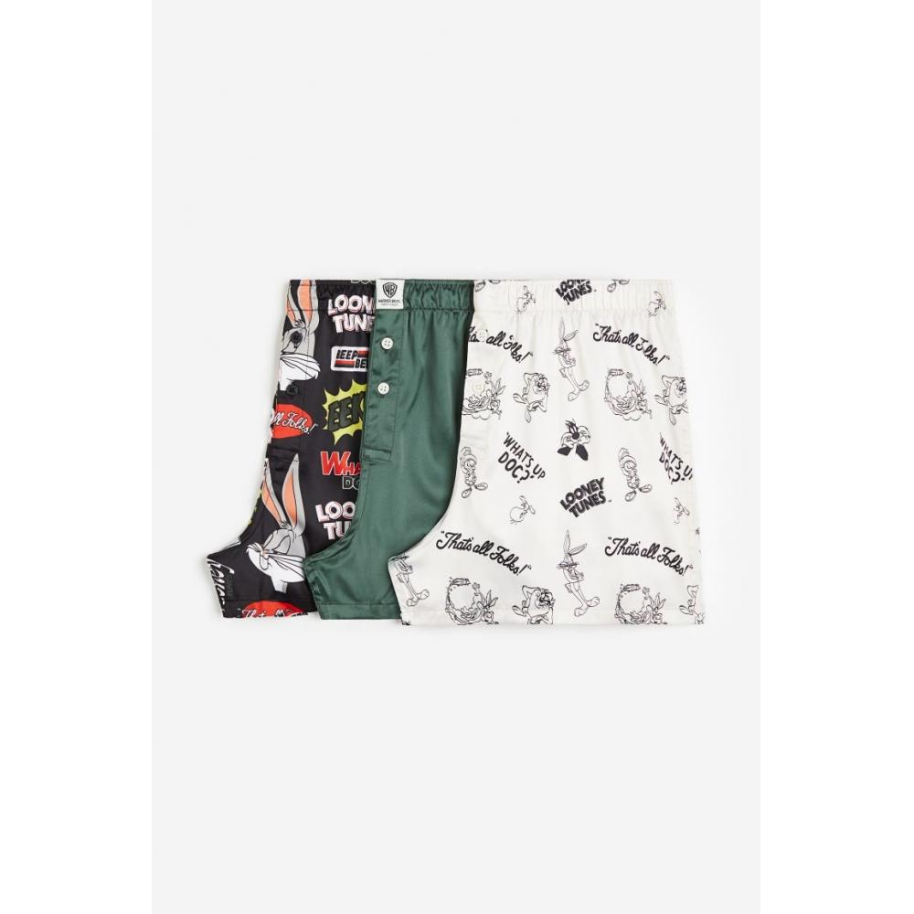 

Комплект из 3 предметов HM Satin Drawn, зеленые Looney Tunes
