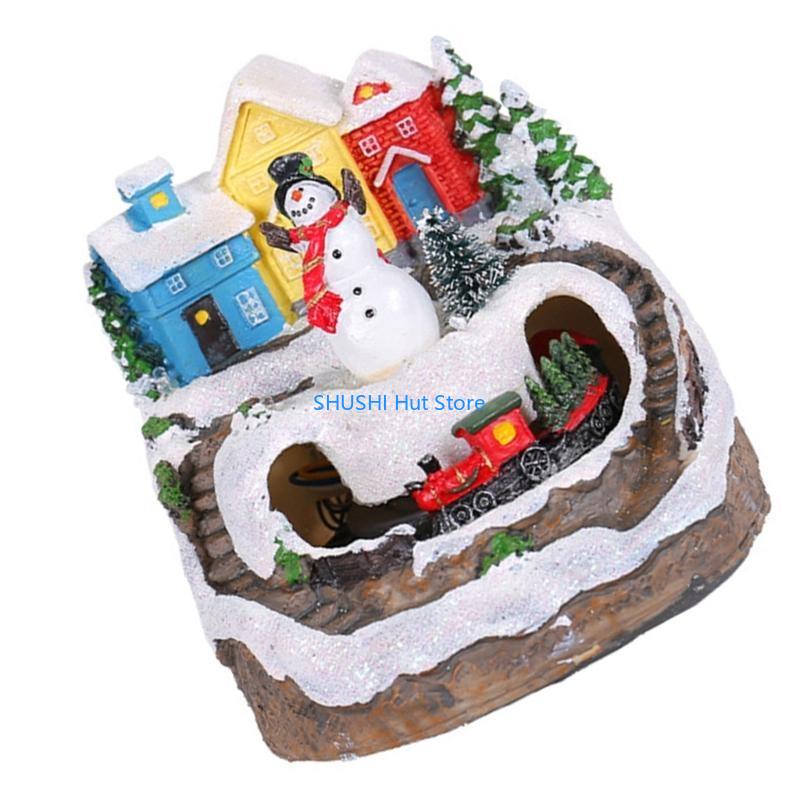 

Christmas Music Resin House Ornaments with Lights Friend Gifts Tabletop Decor D57B China Mainland