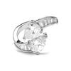 Bague - LUXENTER - Darbia - Zircone brillante - Finition argent - Largeur 16,6 mm