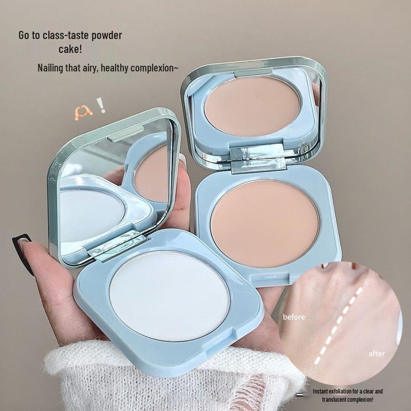 Kobeleen Rejuvenating Setting Powder Compact with Puff - Long-lasting, Natural Concealment & Skin Tone Correction, Translucent Loose Powder