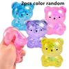 1/2PCS Sugar Filled Bear Squeeze Fidget Slow Rebound Pinch Decompression Squeeze Soothing Texture Glitter Gummy