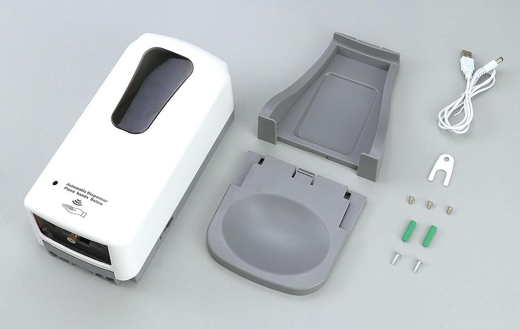 Artec Fixed Automatic Dispenser, 1000ml, with Tray, for Disinfection, Hygiene, Contactless, Alcohol, 52312