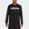 Adidas E 3S Crew Fl Fleece-Lined Sweatshirt Men Tops Black DQ3084