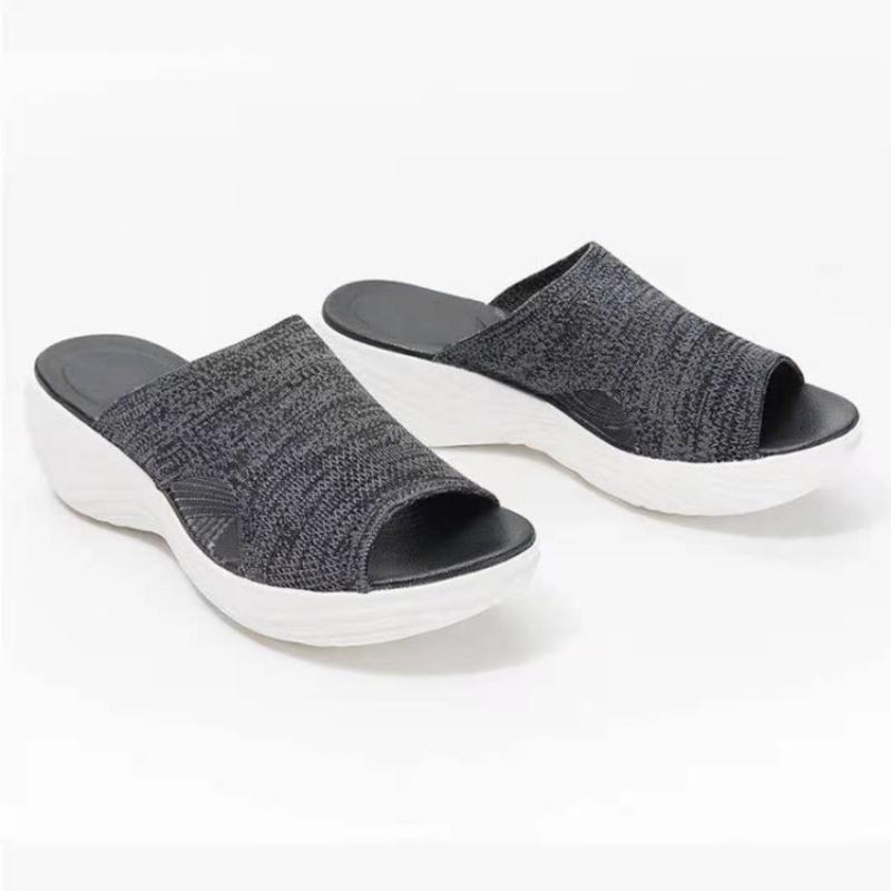 Sandali da Donna Forza Elastica Scarpe Estive con Tacco Basso Sandali Estivi Ciabattine da Donna Leggere Slip-on Sandali con Tacco Femminili