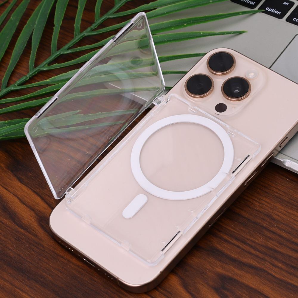 Transparente Magnetische Kartenhalter Geldbörsen Hüllen für IPhone Samsung Xiaomi für Magsafe Klare Magnet Abdeckung Halter Karten Hülle