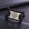 Viking Dragon Alloy Wide Leather Bracelet Mens Leather Jewelry European and American Punk Popular