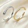 European Style Stainless Steel Open Snake Ring for Women, Fashionable Titanium Steel Index Finger Ring