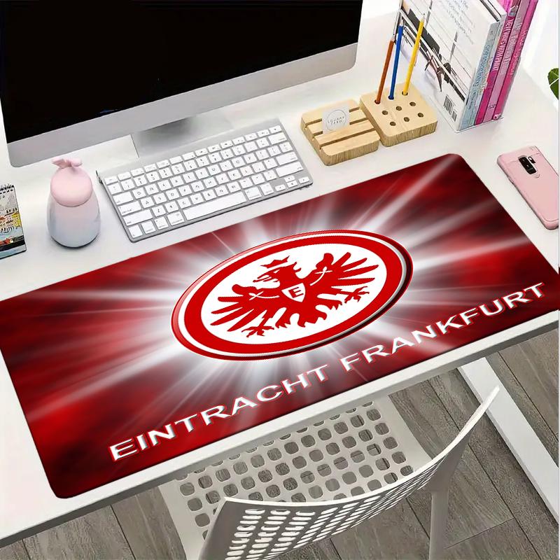 Flaming Heart Frankfurt Emblem Mouse Pad, Gaming Mouse Pad, Keyboard Pad, Desk Decor for Computer Notebook Fan Gift Birthday Gift