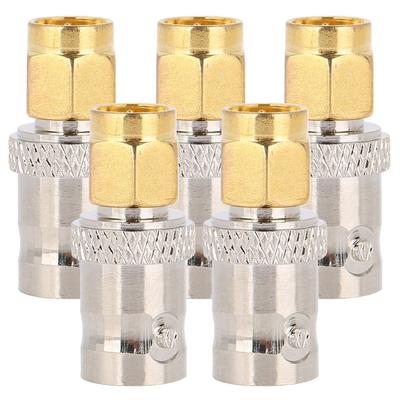 5PCS All Copper Radio Frequency Adapter SMA-BNC RF Adapter SMA Male Plug To BNC Female Jack