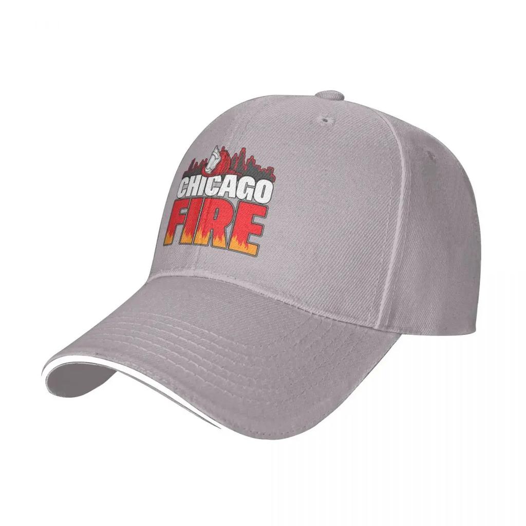White Chicago Letters Fire DepartUnisex Hiking Baseball Caps Unisex High-end Male Beach Sunscreen Hats Peaked Cap