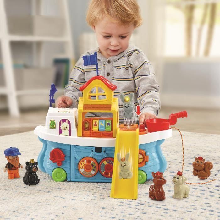 VTECH TUT TUT ANIMO - SUPER BATEAU TOBOGGAN - Jouet pour enfant de 1 à 5 ans avec 5 animaux et un pêcheur inclus