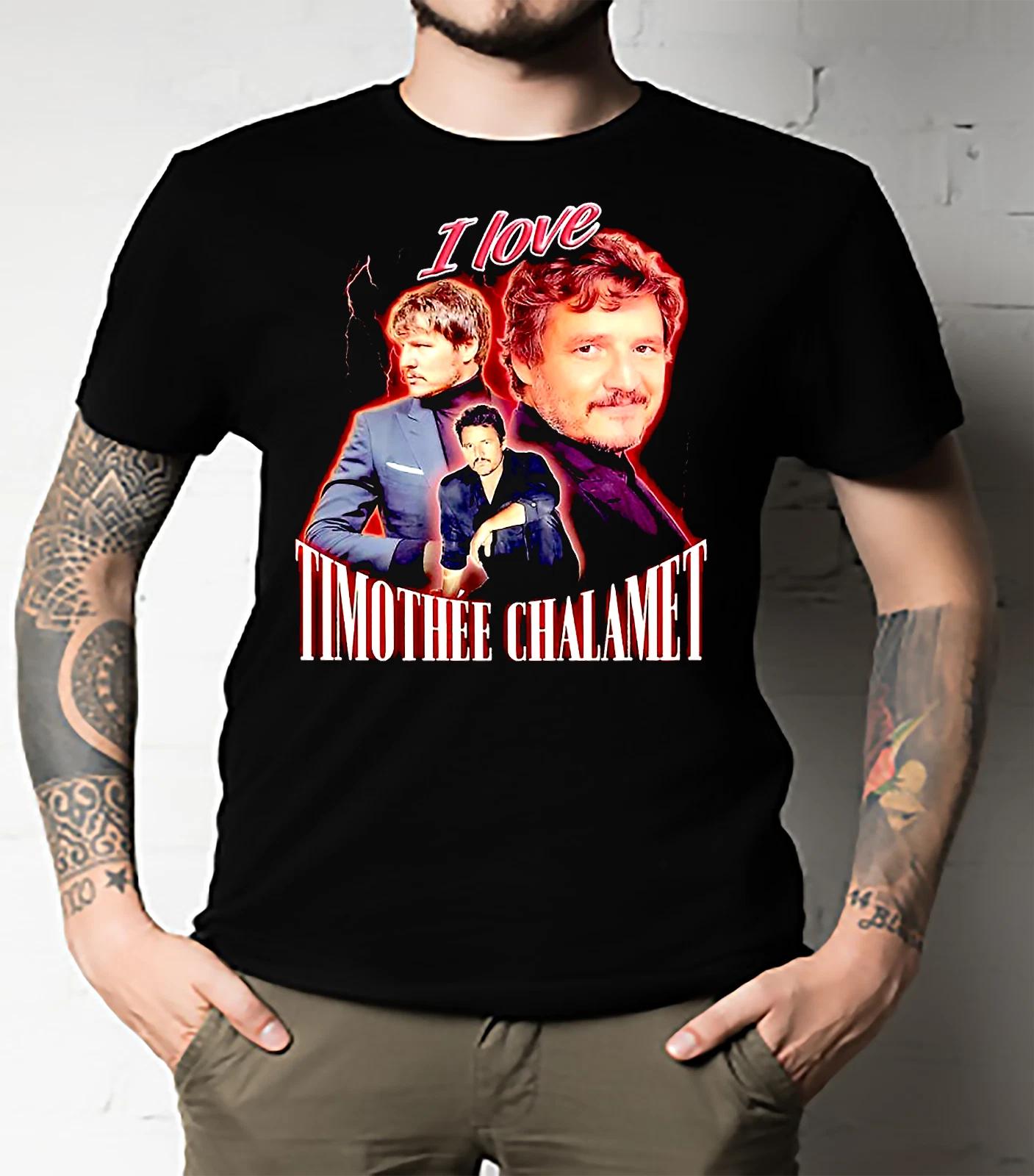 Men s and Women s T-shirts I love Timothée Chalamet Pedro Pascal Cursed Classic M