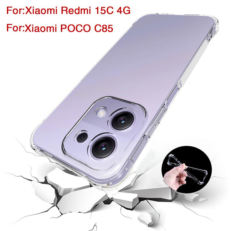 Transparent Funda for Redmi 15C 4G / POCO C85 4G Case Ultra Thin HD Clear Soft Shockproof Cover for Xiaomi Redmi 15C 4G Capa