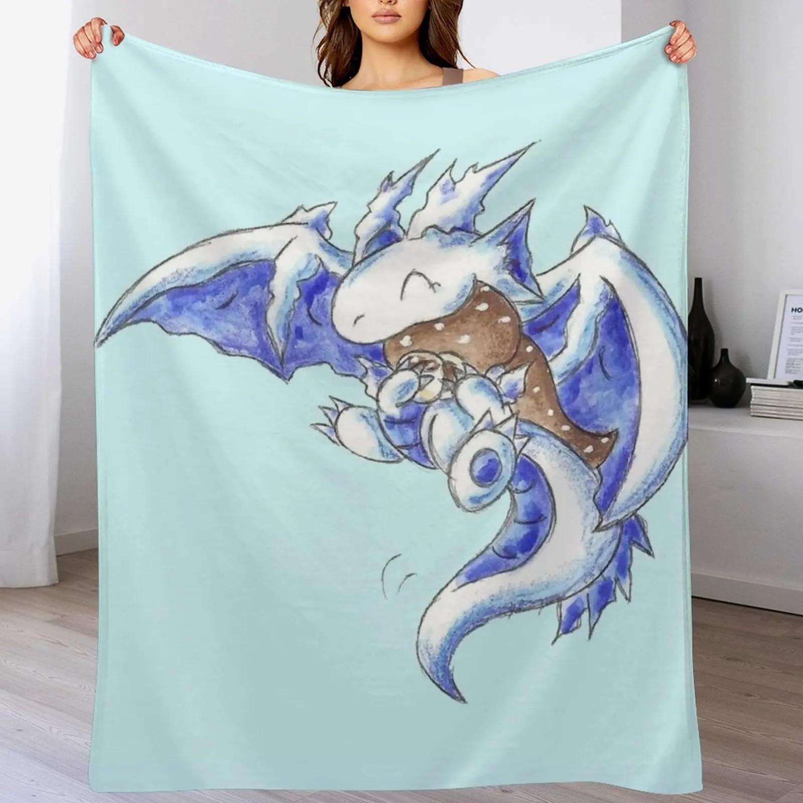 Ice and Hot Cocoa Throw Blanket Cozy Home Blanket Gift for Christmas Holiday 102x76cm(40x30in)