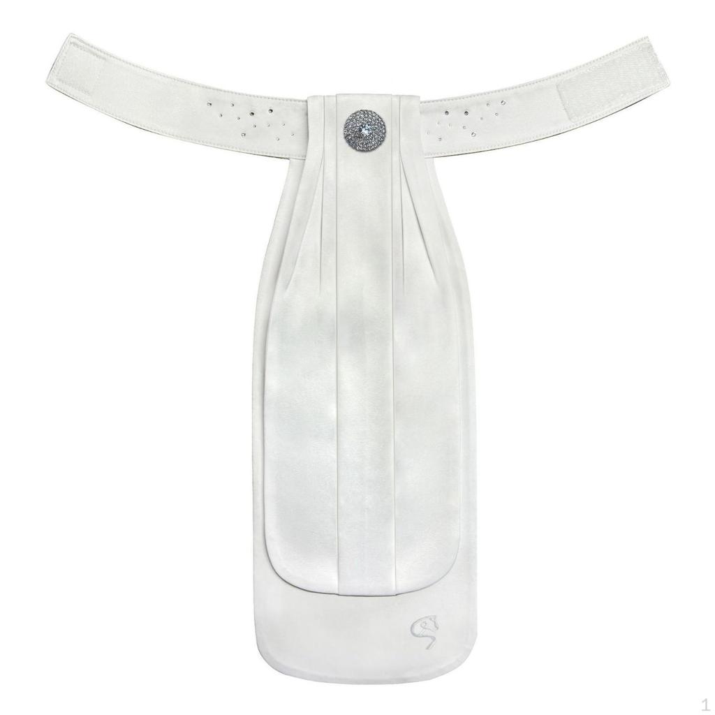 Perforated Equestrian Stock Tie Formal with Pleated Panel Soft