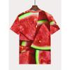 Men's 3D Printed Round Neck Casual T-shirt for Summer Wear Lightweight Breathable Trendy Vibrant Fresh Produce Element Pattern Printed T-shirt