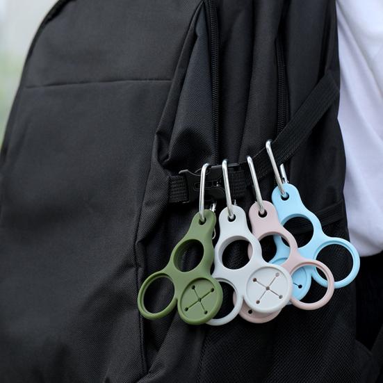 Water Bottle Hanging Buckle Drink Bottle Holder with Carabiner 3 Holes Design Compact Size Portable Silicone Water Bottle Buckle