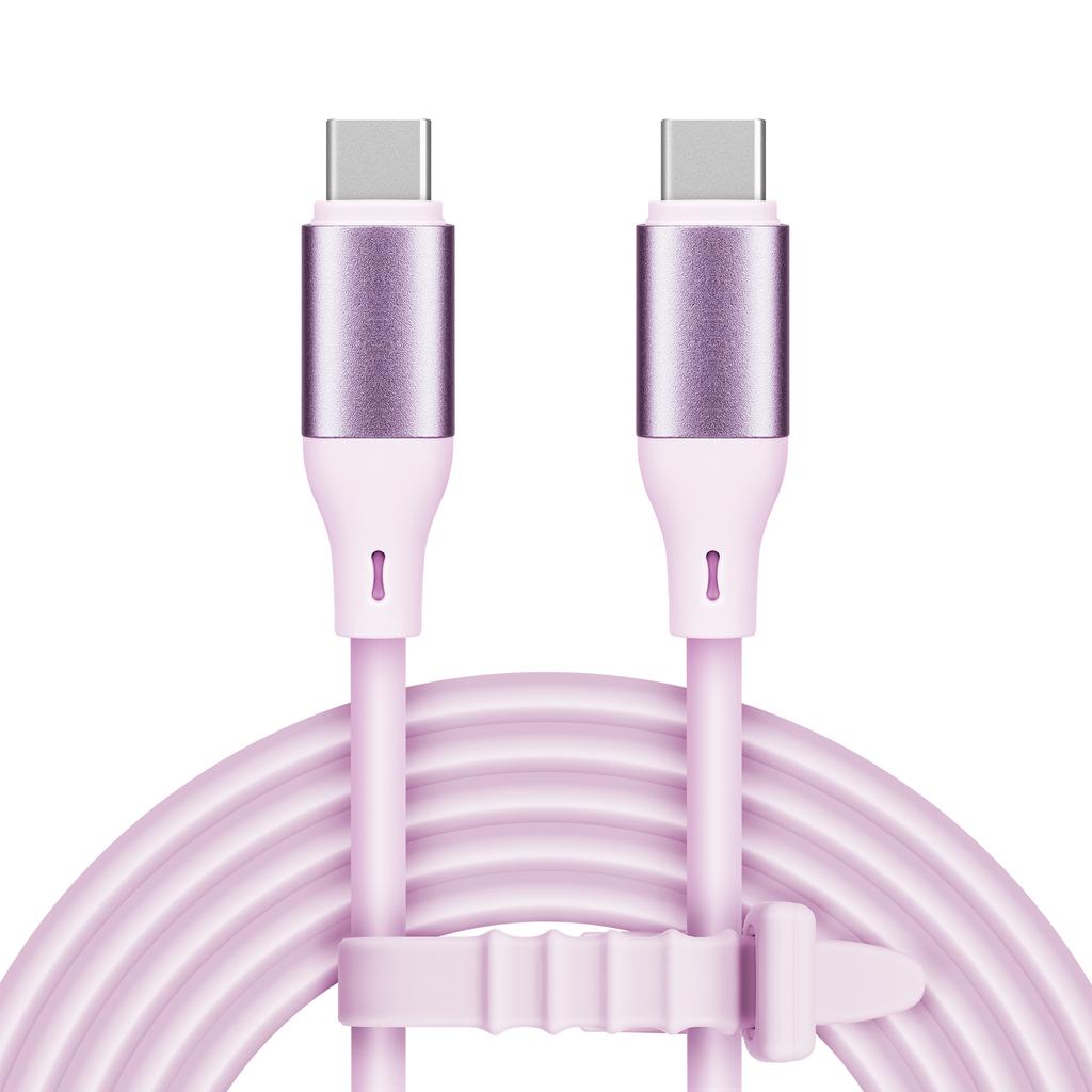 USB C - USB C Cable 100 W 1 M Silicone Pink Kruger&Matz Basic