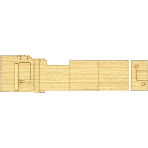 1/700 Imperial Navy Series No. 22 EX-3 Japanese Navy Aircraft Carrier Kaga Full Hull Model (Wooden Deck Stickers Included) Plastic Model