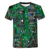 Leiterplatte 3D-bedrucktes T-Shirt Herren Damen Sommer Casual Electronic Chip Kurzarm Harajuku Streetwear Übergroßes T-Shirt