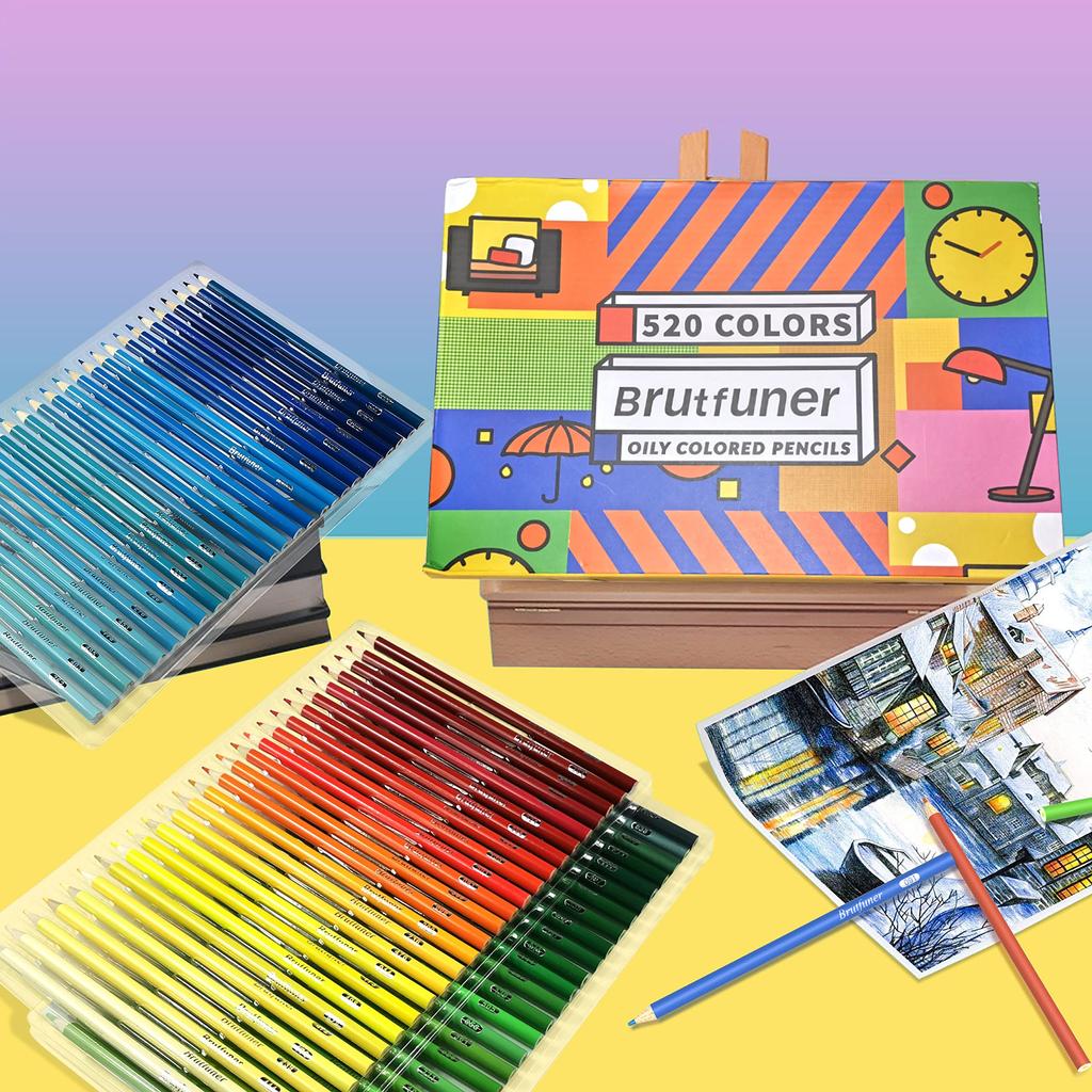 Colored Pencils 520 Color Set Colored Pencils Professional Soft Lead Colored Pencil Set Ideal for Coloring and Painting for and Artists Oil-based