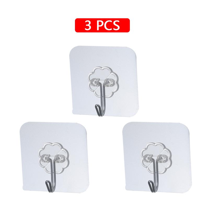10/20 Pcs Hooks Transparent Strong Self Adhesive Door Wall Hangers Hooks Suction Heavy Load Rack Cup Sucker for Kitchen Bathroom
