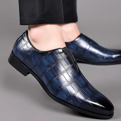 Fashion New Grid Men's Dress Shoes Designer Men Loafers Italian Brand Luxury Wedding Shoes Fashion Party for Men Oxford Shoes