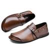 Spring and Autumn Large Size Foot Cover Lazy Casual Shoes Soft-soled Buckle Leather Shoes