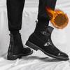 Men’s Winter Warm Chelsea Boots Motorcycle Boots Retro Street Style Dress Tuxedo Wedding Men Monks Ankle Boots Plus Size