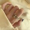 Adjustable Thai Silver Retro Ring: Trendy, Versatile, Hip Hop-Inspired Design for Women