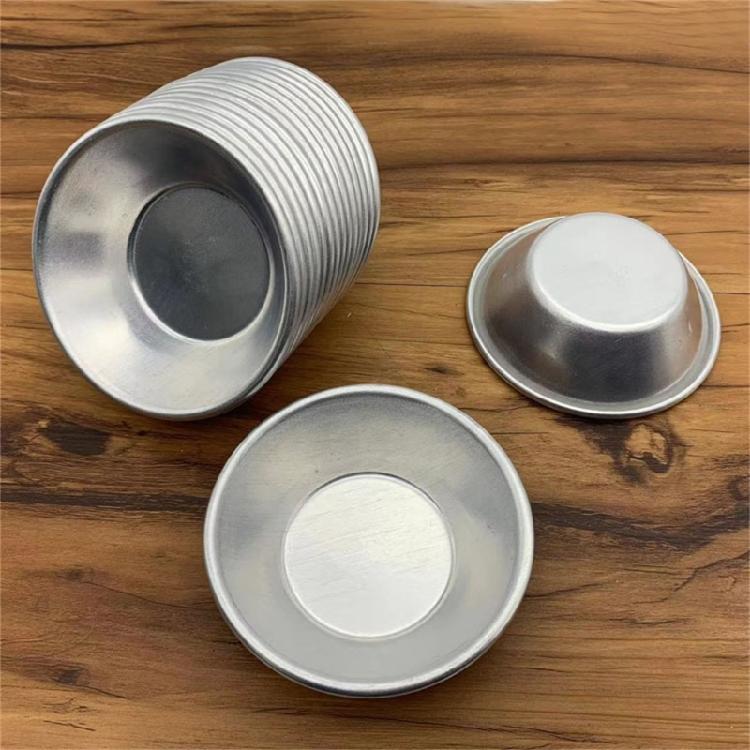 Set di 50 Stampini Piccoli per Torte in Alluminio, Stampini Antiaderenti per Cupcake, Stampini Metallici per Budini