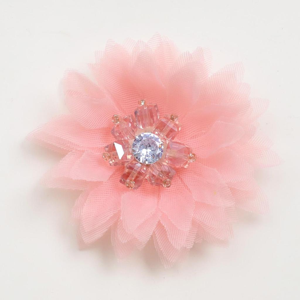 Crystal Core Organza Flower Brooch & Headdress DIY Accessories